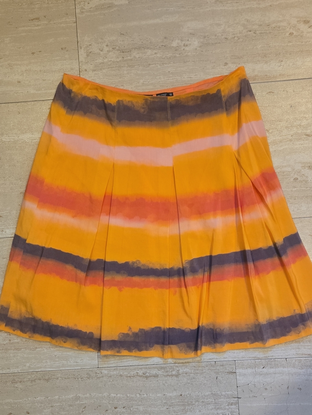 New Dana Buchman Sherbert Multi-Color Pleated Midi Skirt - Picture 1 of 7